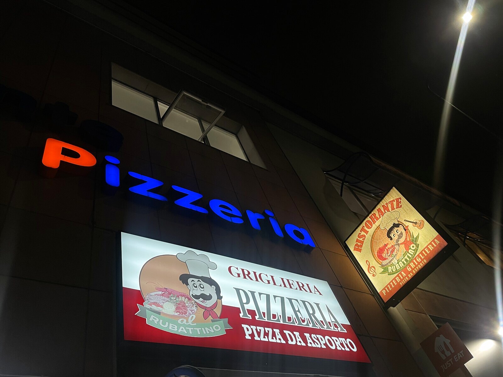 Insegna Pizzeria e Pizza da asporto